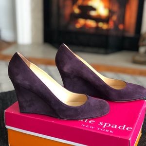 Kate spade purple suede size 9 wedge